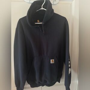 dark navy blue carhartt hoodie, great condition, size Small